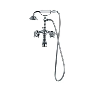 Misturador Duplo Comando De Parede Para Banheira Itinga Pingoo - Prata em Oferta na Shopee
