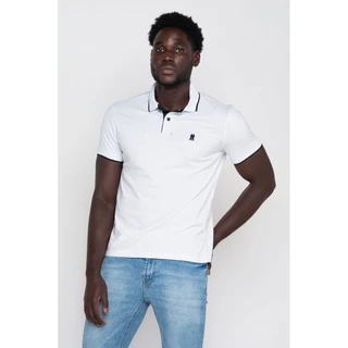 Polo Masculina Filete 100% Algodão Polo Wear Branco