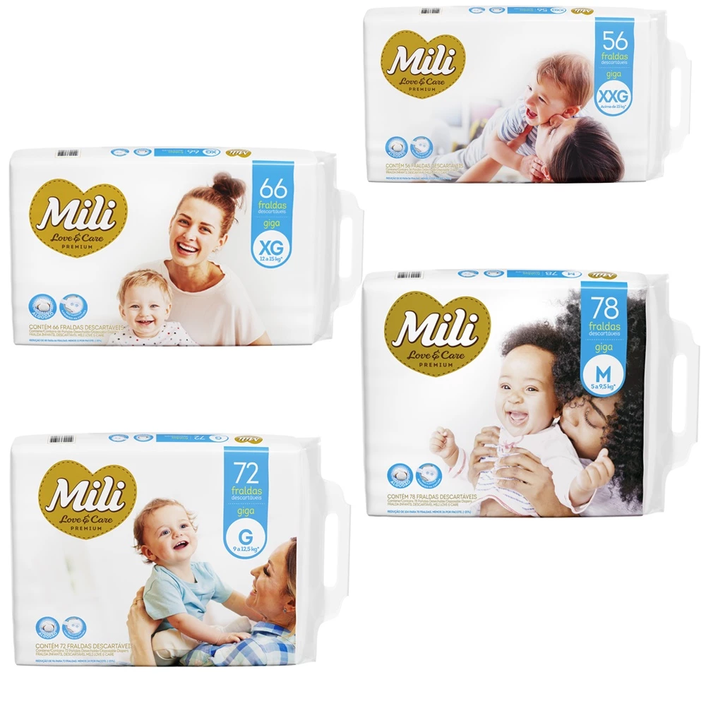 Fralda Descartável Bebê Giga Premium Mili