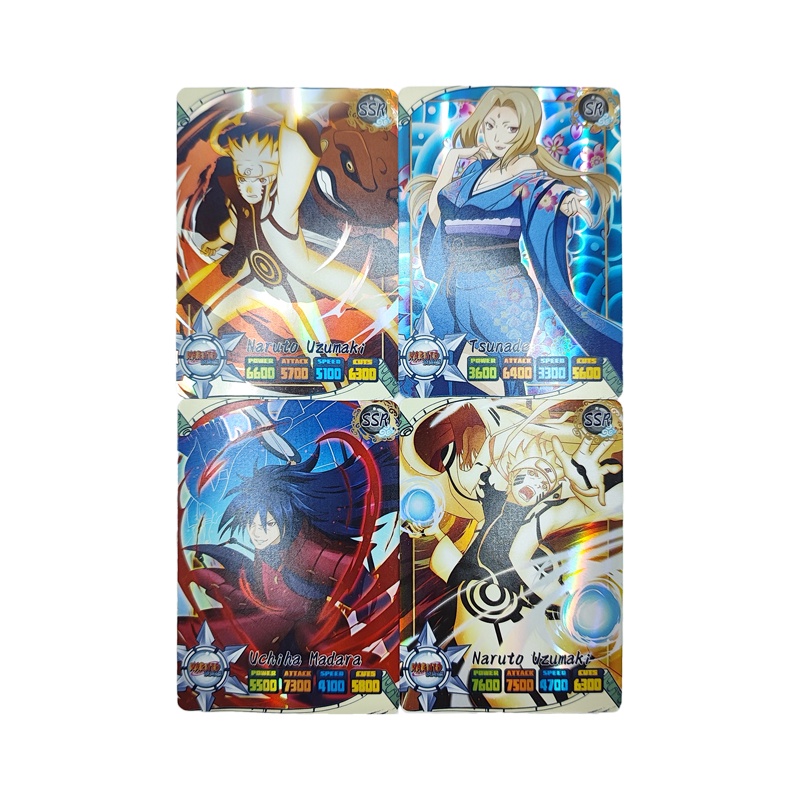 50 Pçs Naruto Cartas Jogo Raro SR SSR Cartões Kakashi Uzumaki