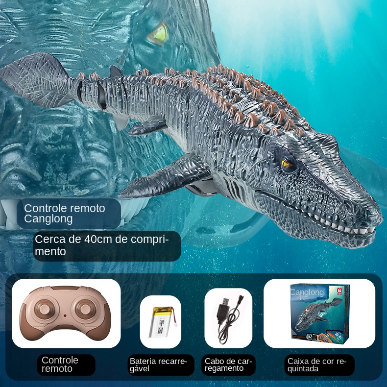 2.4g Controle Remoto de Dinossauro Controle Remoto de Tubarão Simulação de Controle Remoto sem fio Crocodilo