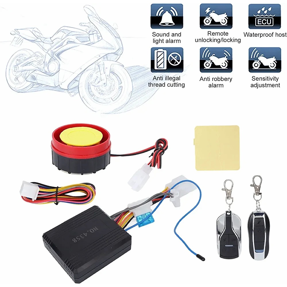 Sistema de Alarme Universal De Para Motocicleta N9170 Modo Controle Remoto