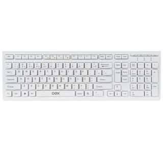Teclado Slim Usb Branco Oex Tc 300 Teclado Com Fio Para Pc