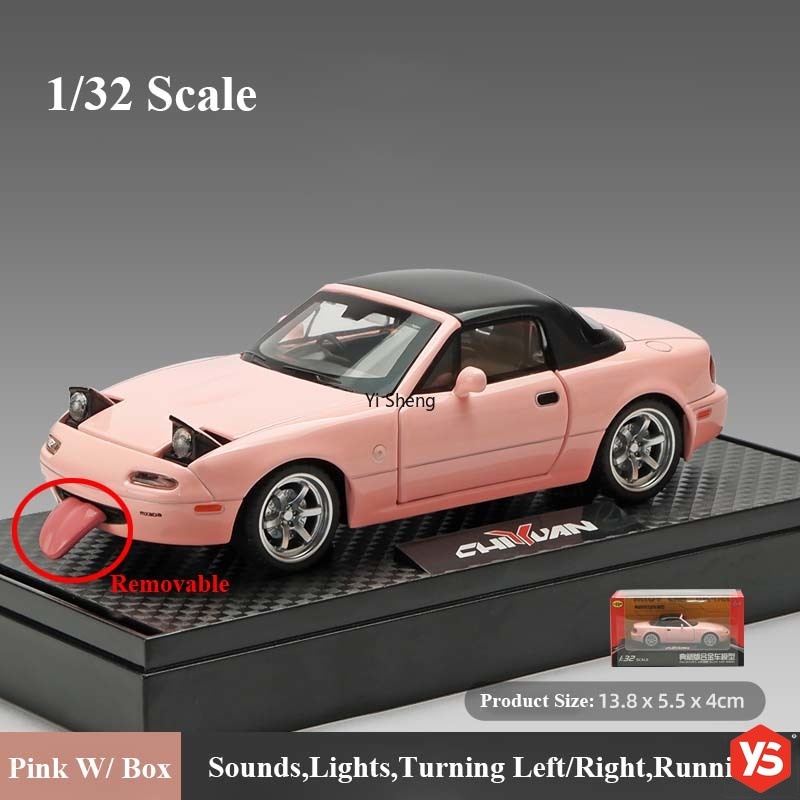 1/32 Escala Diecast Mazda Miata MX-5 JDM Convertible Coupe Car