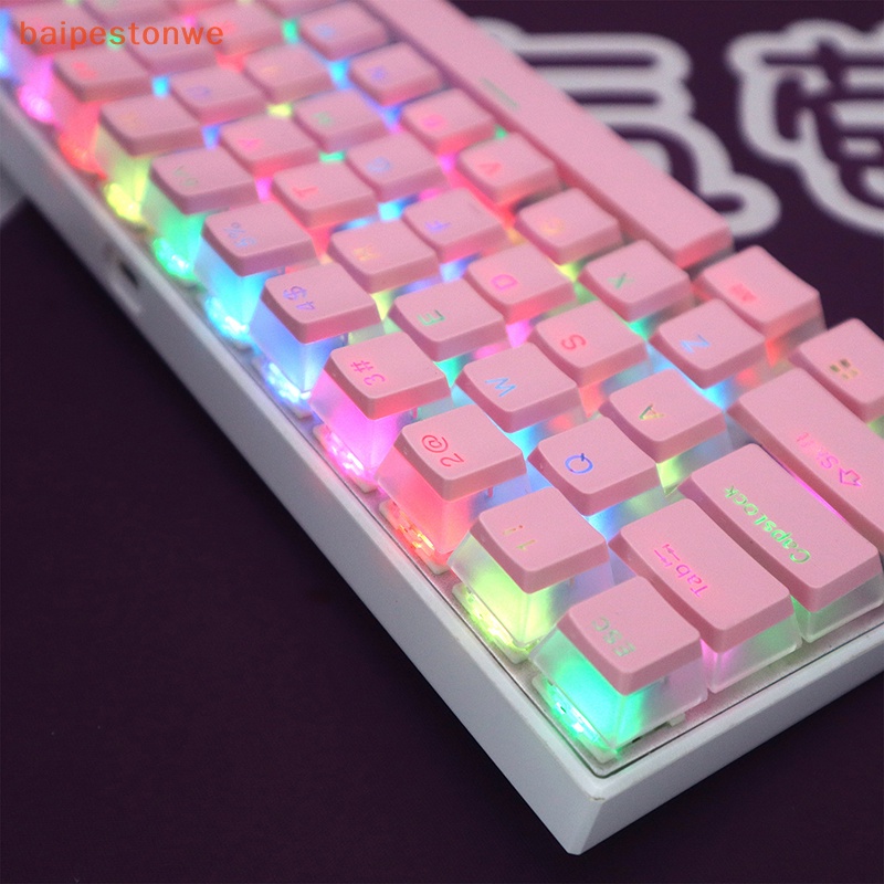 [baipestonwe] 104 Chaves PBT Pudding Keycaps Injeção Bicolor Perfil OEM De Duas Cores Teclado Mecânico Para Jogos De Bricolagem Gateron Cherry MX Switch