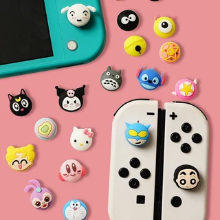 GeekShare Nintendo Switch Thumb Grip Caps Cute Cross D-Pad Button Silicone Grips Set ABXY Botões De Chave Joystick Capas De Capa Para SwitchV1 V2 OLED Steam Deck