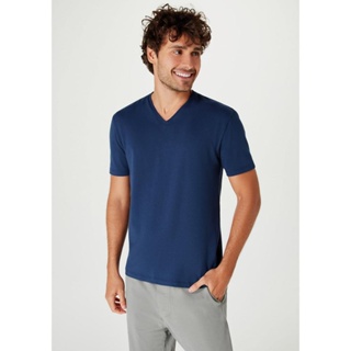 Camiseta Básica Masculina Slim Gola V Hering