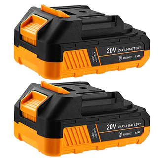Kit 02 Baterias Deko 20v 1.5ah Intercambiável Linha Amarela