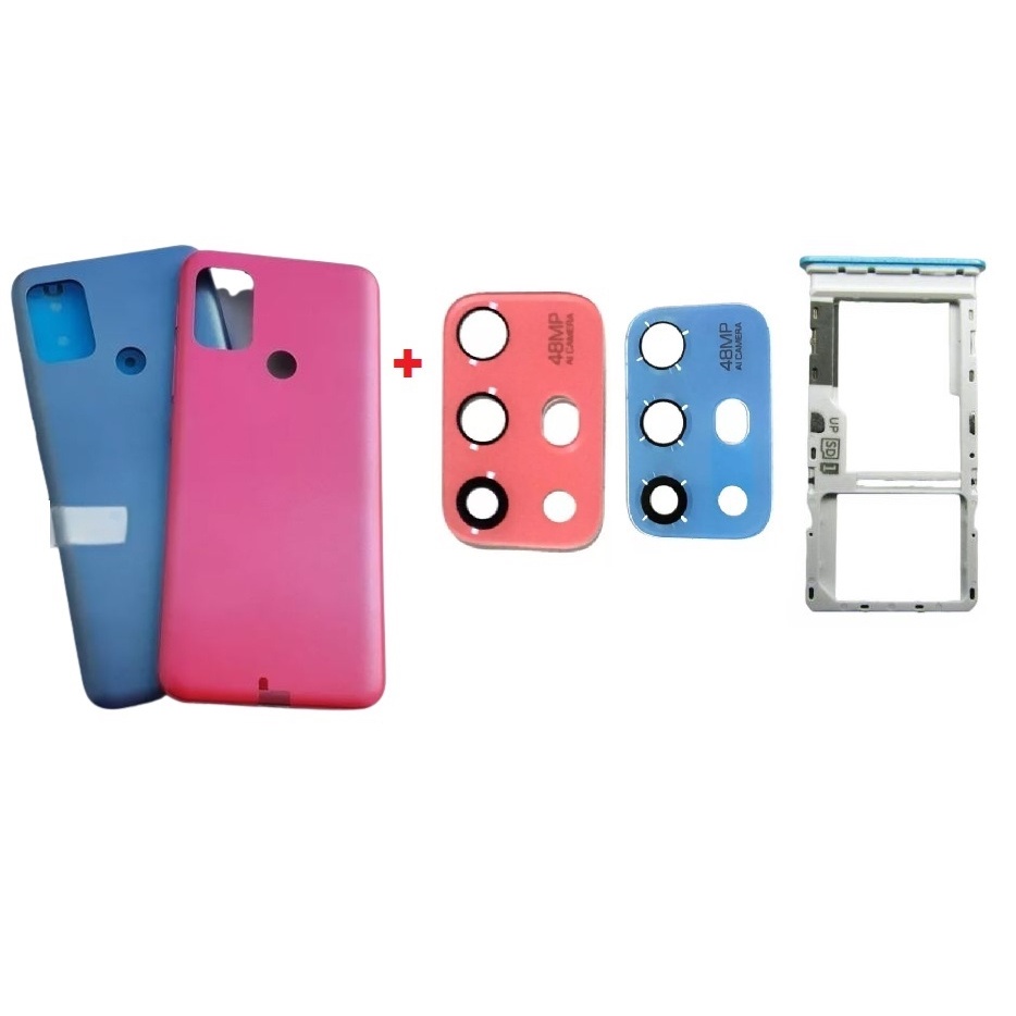 kit Tampa Traseira + Lente de vidro + Gaveta de Chip Moto G20 (Xt2128)