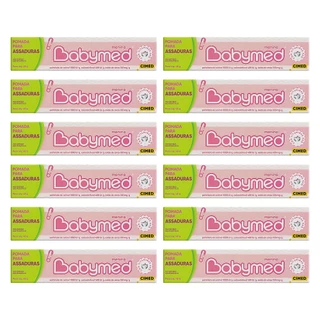 Kit 12 Pomadas Para Prevenção De Assaduras Babymed Rosa 45g