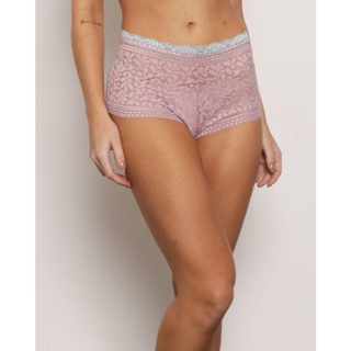 Calcinha Feminina Caleçon Renda Bege