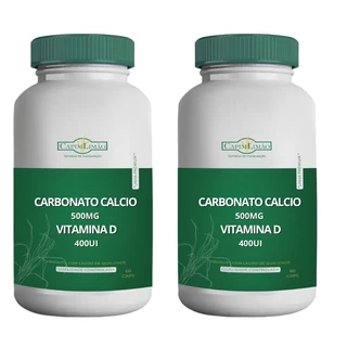 Carbonato 500mg + Vitamina D 400 ui 120cápsulas