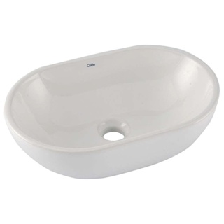 Cuba para banheiro de apoio retangular Basic R3 45x29cm sem mesa branca Celite