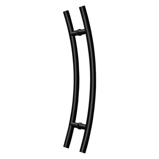 Puxador aço duplo pra porta preto 40cm Prostell