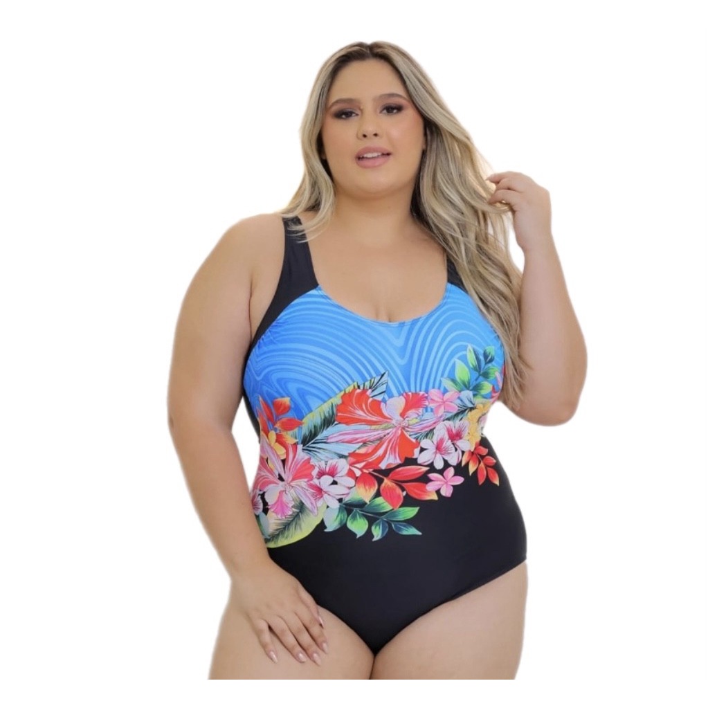 Body Maio Plus Size Meia Taça Com Bojo Moda Praia Têndencia