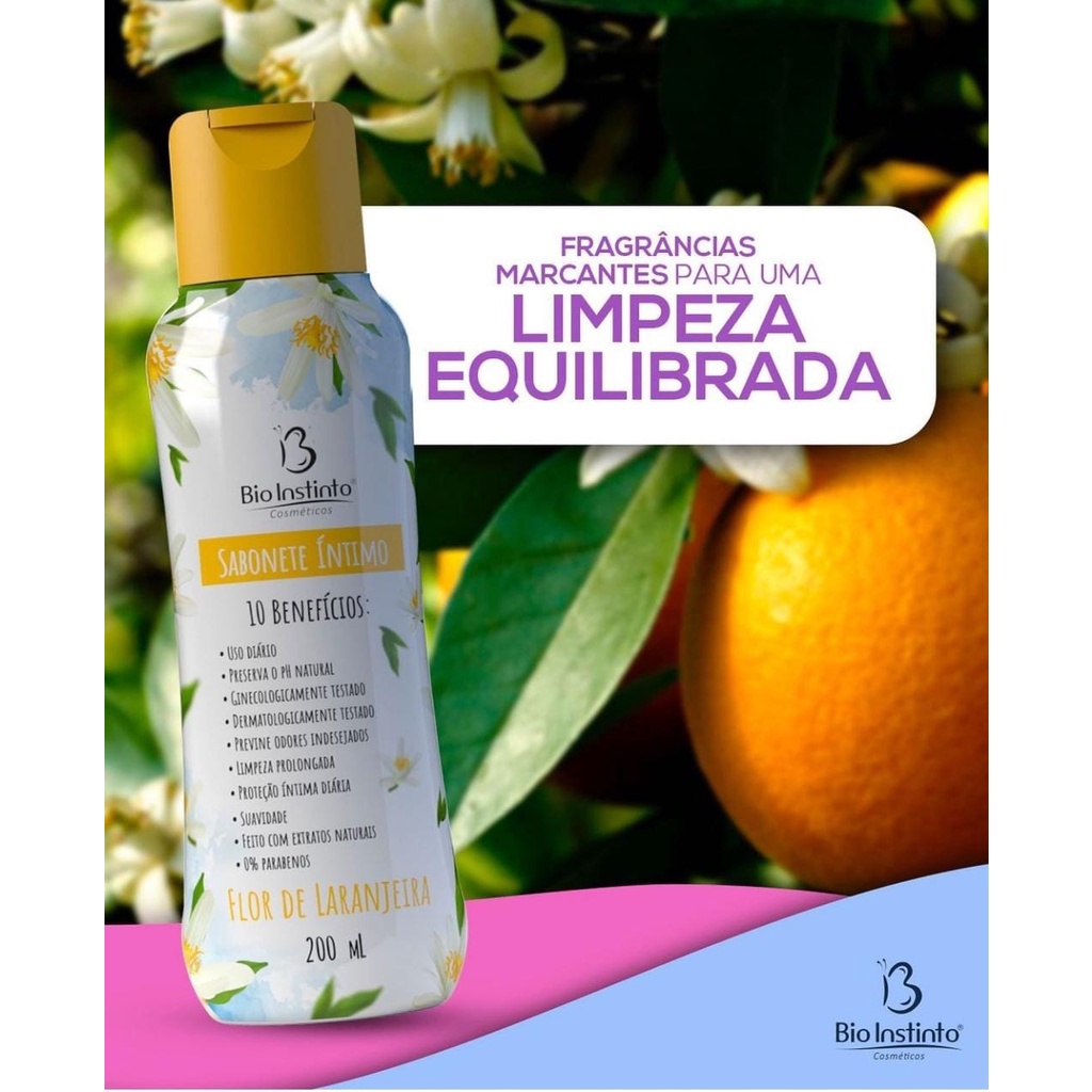 SABONETE LIQUIDO INTIMO FLOR LARANJEIRA 200ML BIO INSTINTO