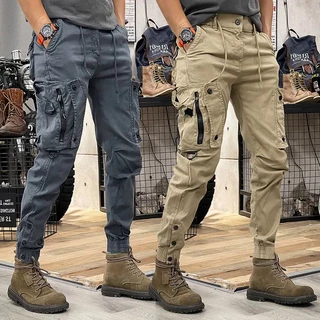 Calças De Carga Militar Táticas Para Homens Da Marinha Camo Trabalho De Hip Hop Ao Ar Livre Empilhadas