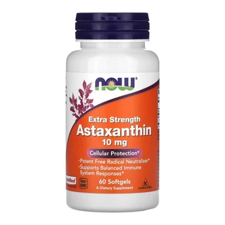 Astaxantina 10mg Now Foods Extra Força 60 Soft Importado