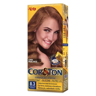 Tintura Creme Cor & Ton Louro Claro Dourado 8.3