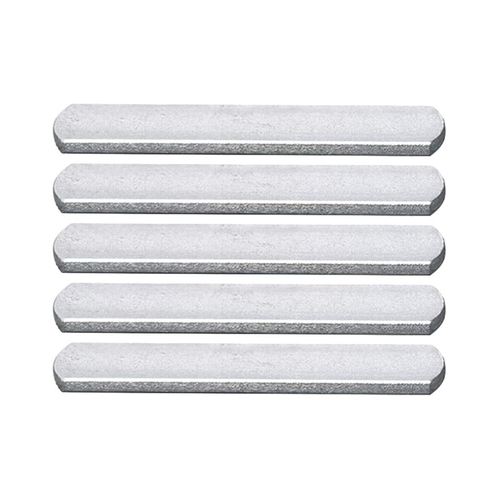 5x Prata Placa De Aço Longa Ajustável Para Treinamento De Pesos Fáceis De Transportar E Colete Ponderado Durável Silver + 5pcs