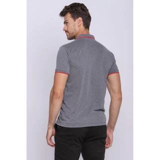 Polo Masculina Filete Algodão Polo Wear Mescla Claro
