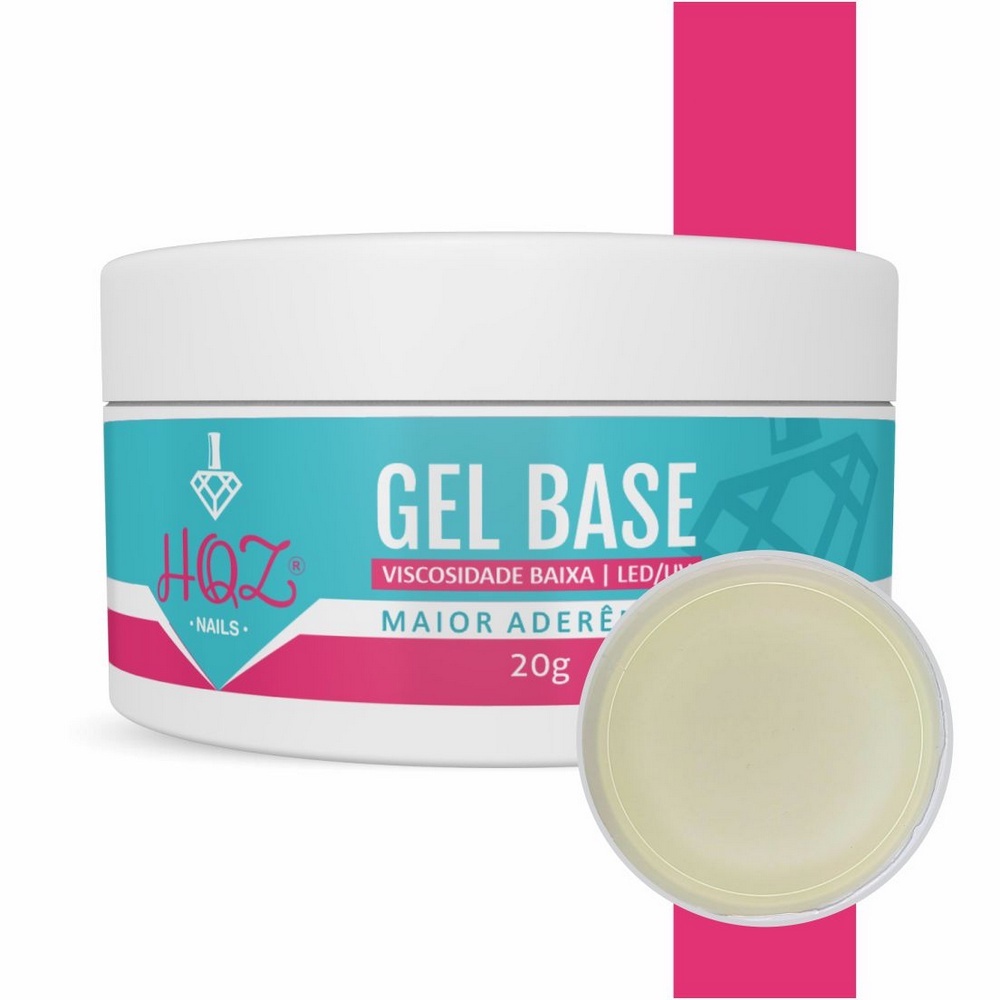 Gel Base para Fixação e Aderência em Alongamentos Unhas HQZ Nails - 20g ...