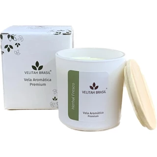 Vela Aromática Premium Herbal Fresco 190g 40h Velitah Brasil