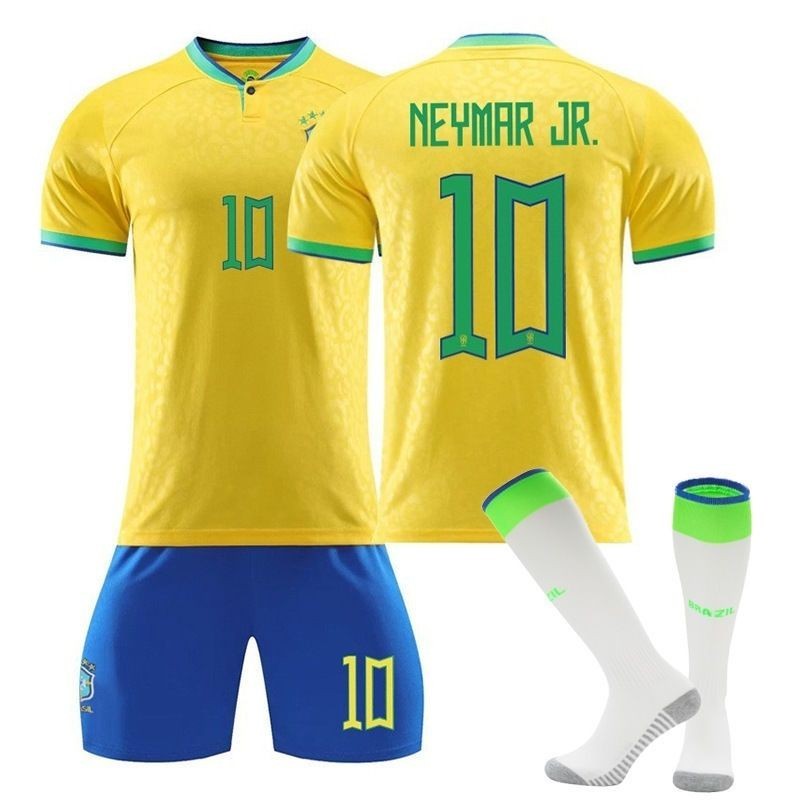 Copa do Mundo de 2022 Brasil Home Jersey No. 10 Camisa Nemal de Futebol Jersey