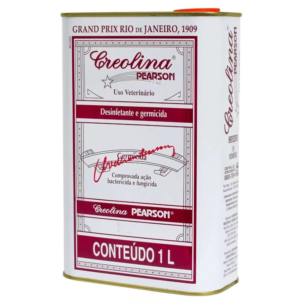 Creolina Lata Desinfetante Rural 1 Litro Pearson | Shopee Brasil