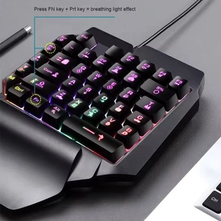 Teclado Gamer Single Hand KP-TE133 Rainbow Chroma