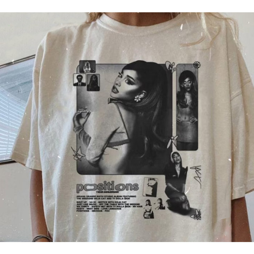 Camiseta Camisa Unissex Ariana Grande Album Positions - Lançamento Envio Rápido 100%Algodão