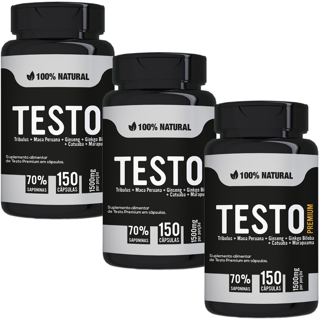 Testo Premium 1500mg 150 Cápsulas Original 100% Natural | Shopee Brasil