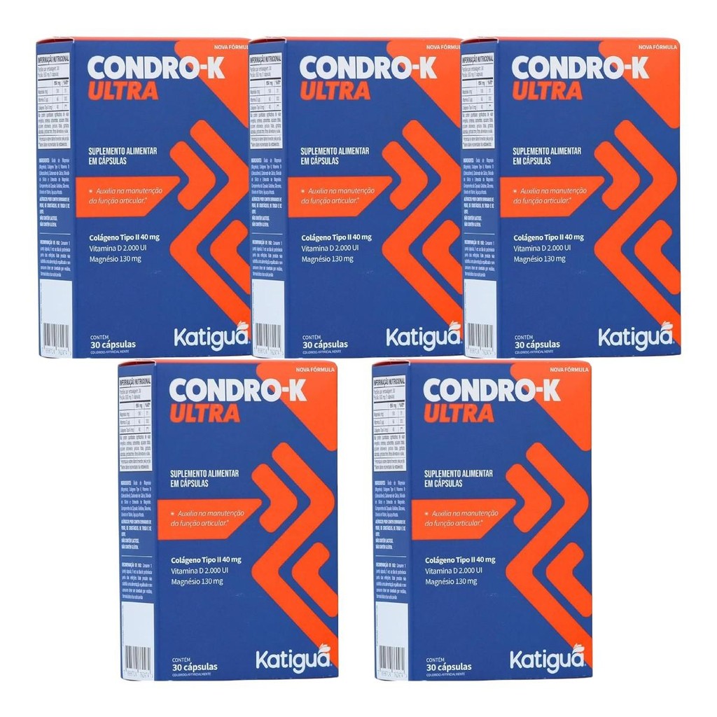 Kit Condro-K Ultra Com 5 Caixas De 30 Cápsulas Cada | Shopee Brasil