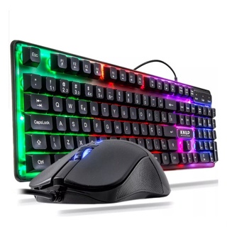 Kit Gamer Pc Teclado Mouse Led Rgb Sensação Mecânica Pc