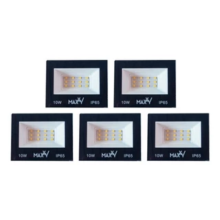 Kit 5 Refletores Led 10w Maxxy Holofote Prova D