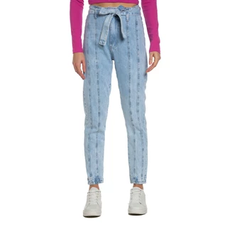 Calça Feminina Jeans Mom Lisa Com Cinto Polo Wear Jeans Médio