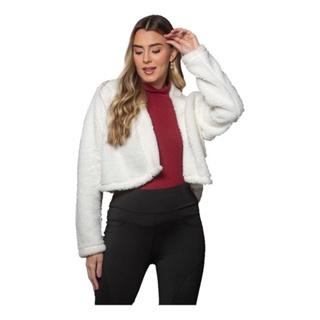 Casaco Cropped Teddy 996 Branco