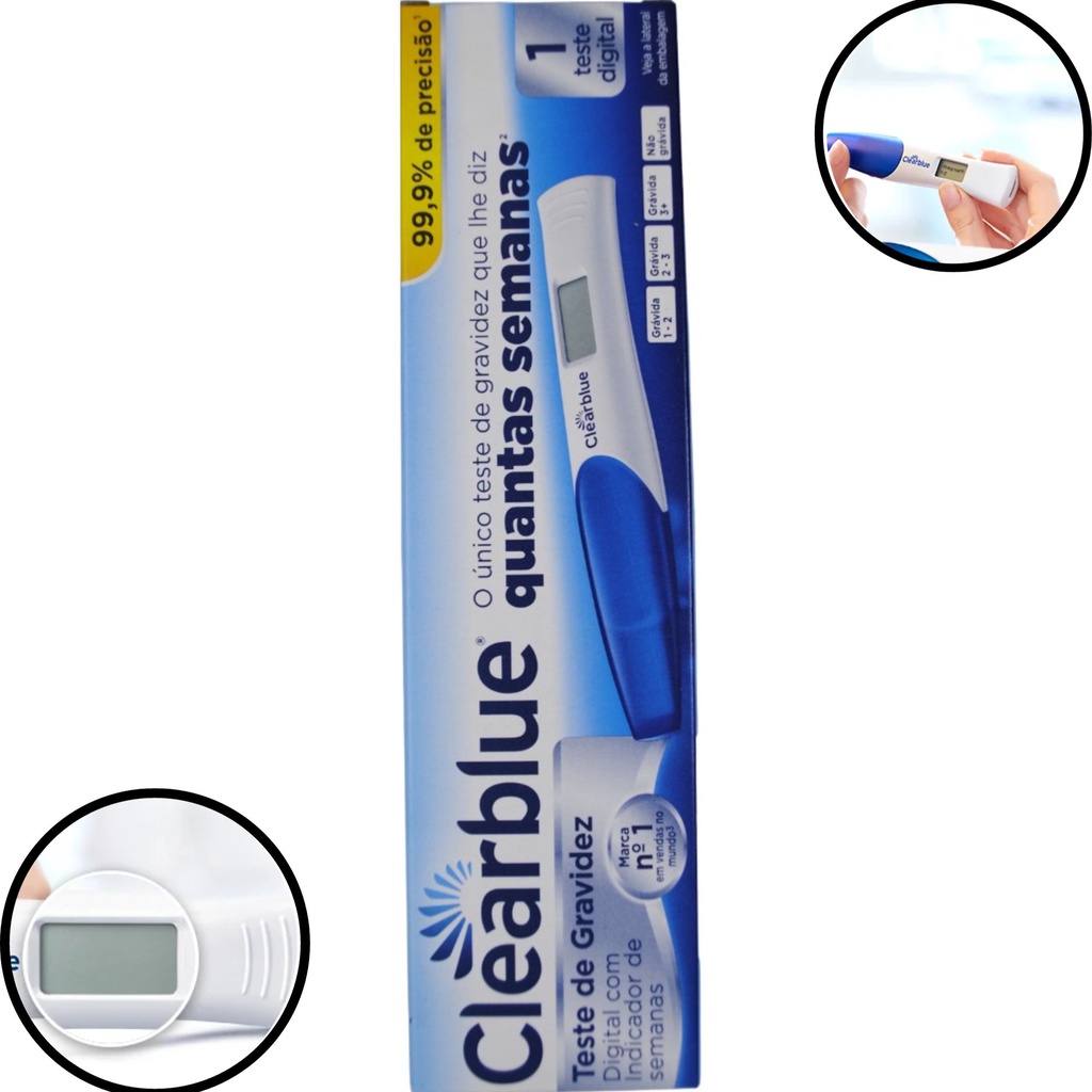 Teste De Gravidez Digital Com Indicador De Semanas Clearblue Shopee Brasil 