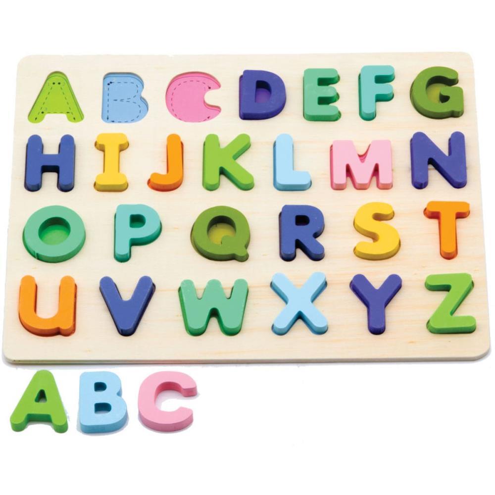 Brinquedo Pedagogico Madeira Encaixe Divertido Letras (S) | Shopee Brasil