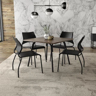 Conjunto Sala de Jantar 4 Cadeiras San Diego Carraro Legno