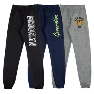 Kit 3 Calça Moletom Juvenil Menino Roupas Infantil Inverno