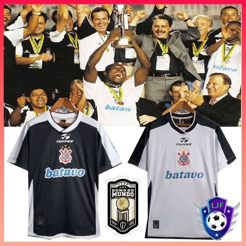 [S-4XL] Camisa Corinthians Branca 2000 Retro Camisa de Futebol de Alta Qualidade