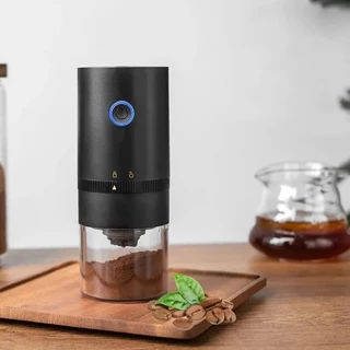 Moedor de café elétrico portátil, núcleo de moagem cerâmica, feijão moinho, moedor, carga USB, nova atualização, profissional, tipo C