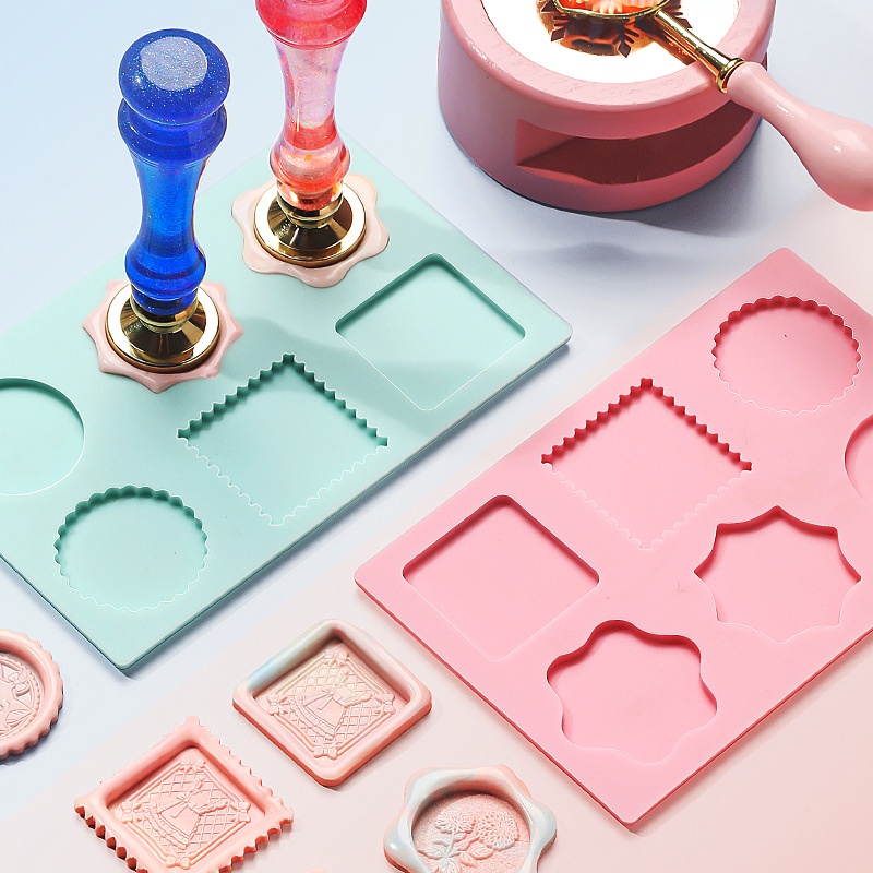 Carimbo De Cera De 25mm Selagem Molde De Silicone Almofada Fixa Ferramenta De Convite De Casamento Envelope Cartão Decoração