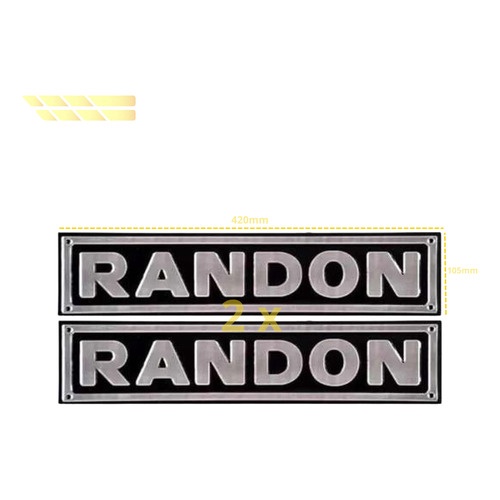 KIT 2 PLACA RANDON LATERAL MOD NOVO (ESCRITA LARGA) JONISAN | Shopee Brasil
