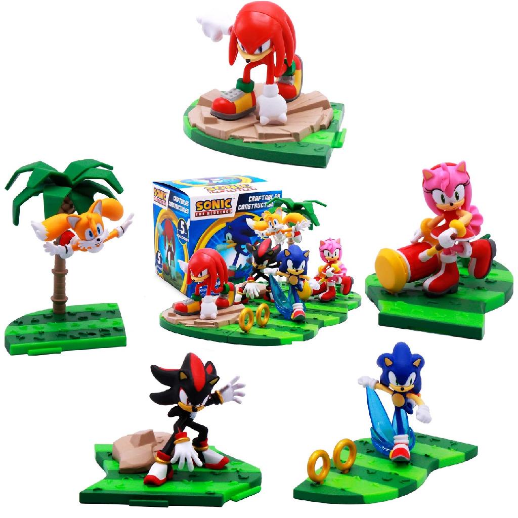 Kit 5 Bonecos Sonic X Coleção Brinquedo + Boné + Cards