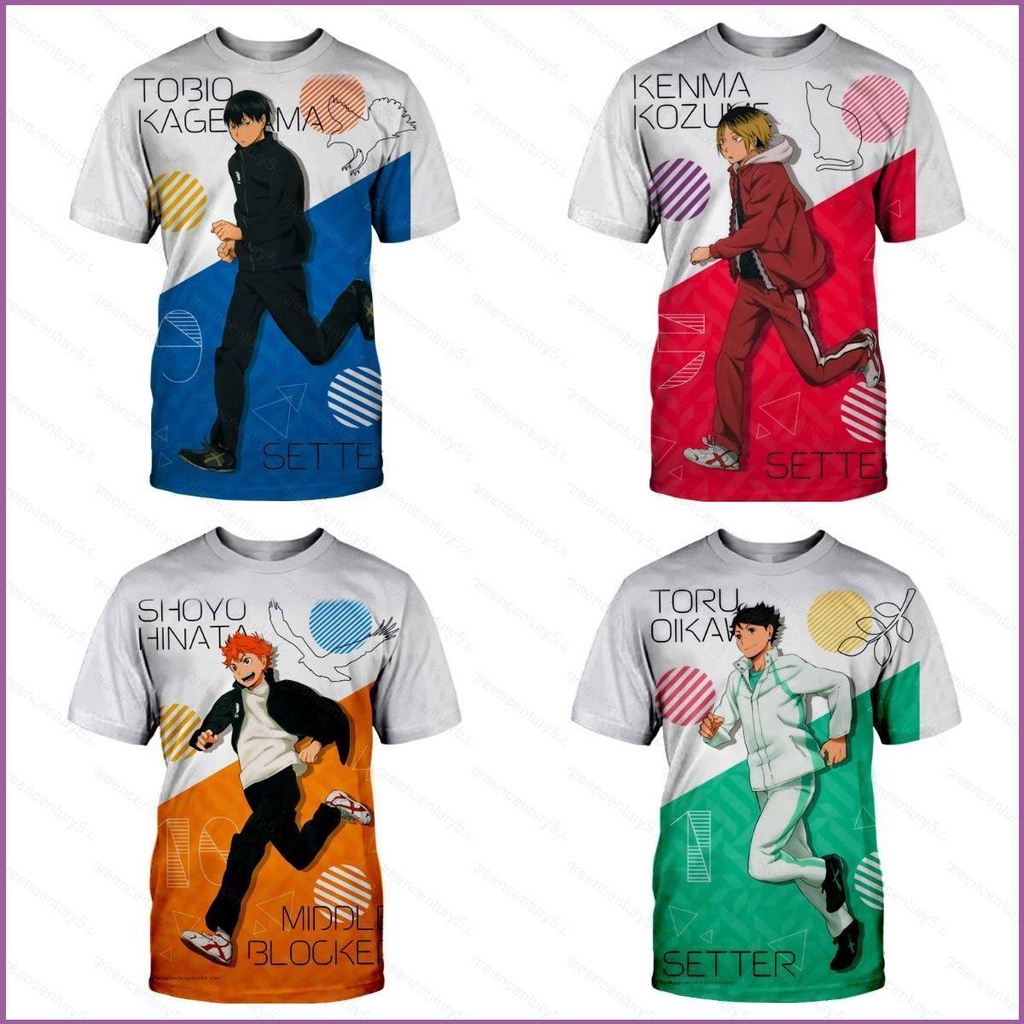 Karasuno Libero Cosplay Costume Haikyuu Anime Merch Printed 3D T-Shirt