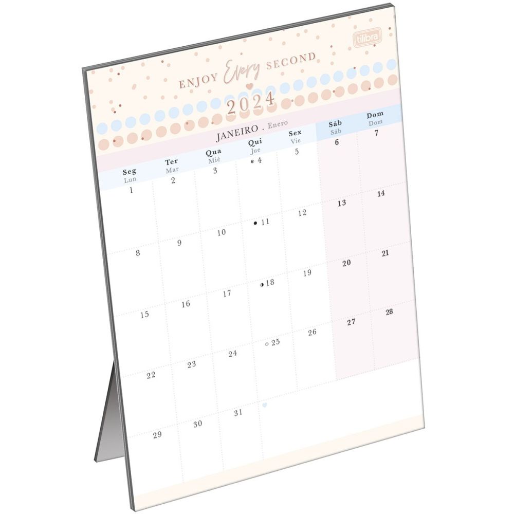 Calendário de Mesa Planner Soho 2025 Tilibra Shopee Brasil