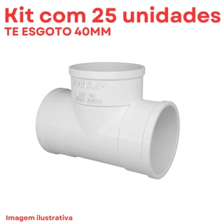 KIT TE ESGOTO 40MM FORTLEV - EMBALAGEM COM 25 UN.