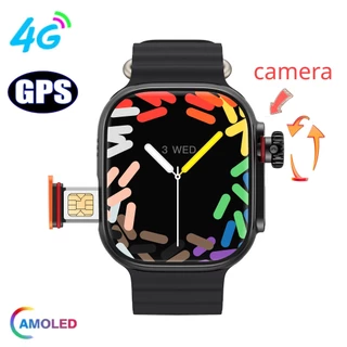 Novo CDS9 Ultra 4G Sim Card Wifi Smart Android Watch Com Câmera Giratória Videochamada APP Download Mobile AI Assistant